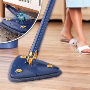 Mop trójkątny - Głowica 360°, Trzonek 121 cm, Na mokro i sucho | ANGLEMOP